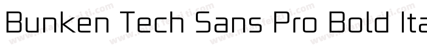 Bunken Tech Sans Pro Bold Italic字体转换